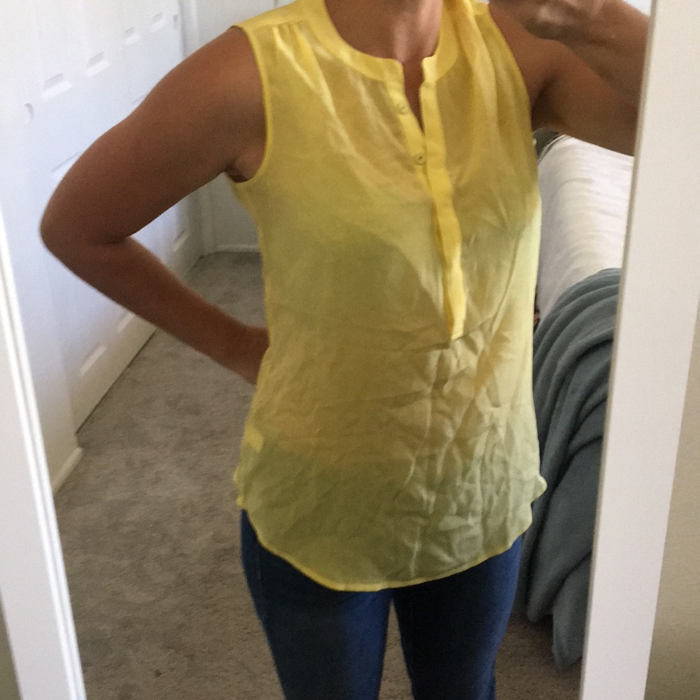 Silk button down top